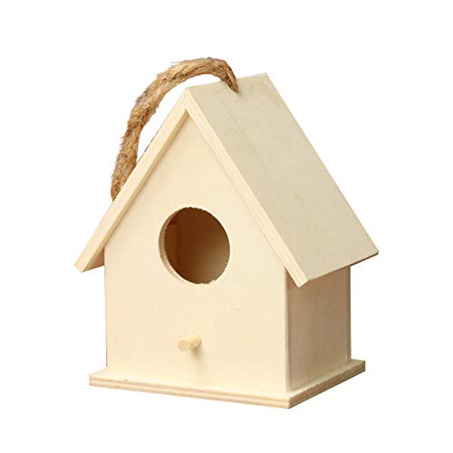 DingLong Vogelhaus Nistkasten, Vogelhäuschen aus Holz, Geschenk für Vogelliebhaber/Naturliebhaber, Aufhängen für Garten und Balkon (12X7X10cm) von DingLong