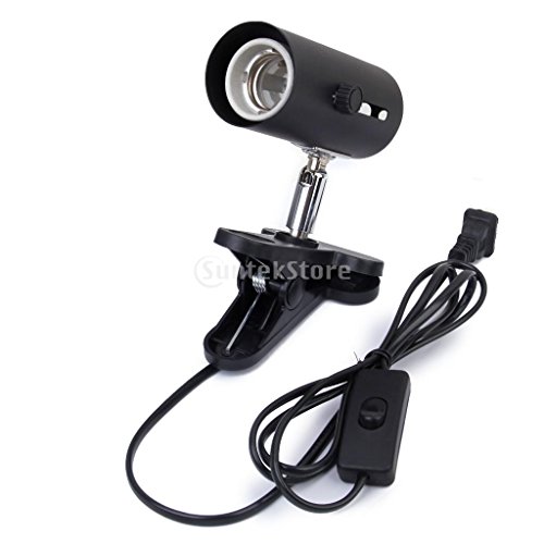 Black European-Style Reptile Lamp Holder with Adjustable Ceramic Lamp Head von DingMall