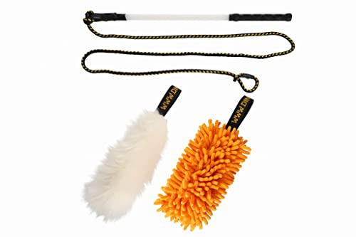 Dingo Angelrute Spielzeug mit Schnur 130 cm und austauschbaren Spitzen Mop Orange + Schaff Pelz Reizangel Hunde 16503 Dingo Angelrute Spielzeug mit Schnur 130 cm und austauschbaren Spitzen Mop Orange + Schaff Pelz Reizangel Hunde 16503 von Dingo Waldemar Rutkowski