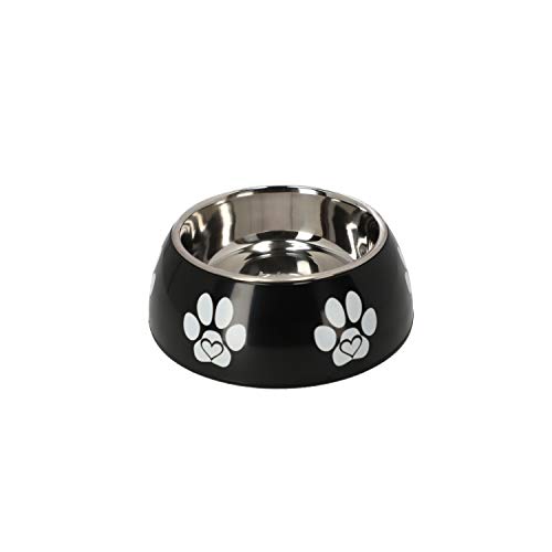 Dingo Fressnapf Hundenapf Edelstahl rutschfest Napf für Hund oder Katze Futternapf 0,48 L / # 17,6 cm Schwarz 14491 von Dingo Waldemar Rutkowski