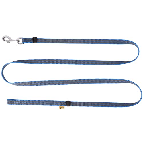 Dingo Gummierte Hundeleine einzeln mit Schlaufe Hundetraining Spaziergänge mit dem Hund Komfort und Kontrolle leichtigkeit und weicher 2,0 cm x 230 cm Blau 12607 von Dingo Waldemar Rutkowski