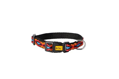 Dingo Hundehalsband Verstellbarer Winnetou 1,6 x 35 cm (20-32 cm) modisches Hundehalsband mit Schnalle Schwarz 13229 von Dingo Waldemar Rutkowski