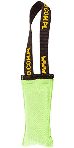 Dingo Hundespielzeug Beisswurst Agility Baumwolle mit Griff handgefertigt für Bisstraining Apportieren Schwimmend Schwimmfähig 15 x 8 cm Grün 15607 von Dingo Waldemar Rutkowski