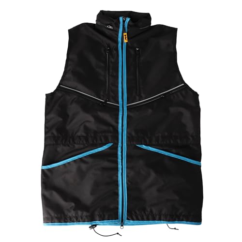 Dingo Hundetrainer-Weste – wasserdicht, verstellbar, mit Kapuze, 4 Taschen, tailliert, Schwarz mit blau Besatz Große XL 16434 Dingo Hundetrainer-Weste – wasserdicht, verstellbar, mit Kapuze, 4 Taschen, tailliert, Schwarz mit blau Besatz Große XL 16434 von Dingo Waldemar Rutkowski