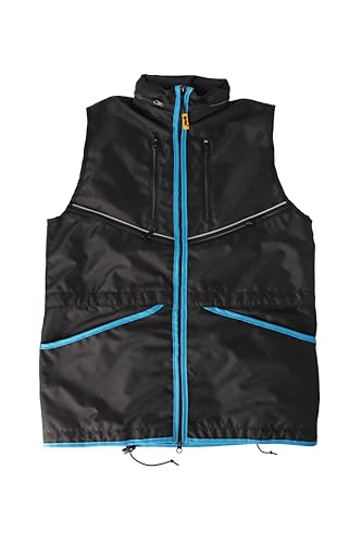 Dingo Hundetrainer-Weste – wasserdicht, verstellbar, mit Kapuze, 4 Taschen, tailliert, Schwarz mit blau Besatz Große XL 16434 Dingo Hundetrainer-Weste – wasserdicht, verstellbar, mit Kapuze, 4 Taschen, tailliert, Schwarz mit blau Besatz Große XL 16434 von Dingo Waldemar Rutkowski