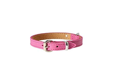 Dingo Lederhalsband Boutique Premium Soft Farbe des Halsbandes Fuchsie Größe S 1,6x40 cm (29-32 cm) 11110 von Dingo Waldemar Rutkowski
