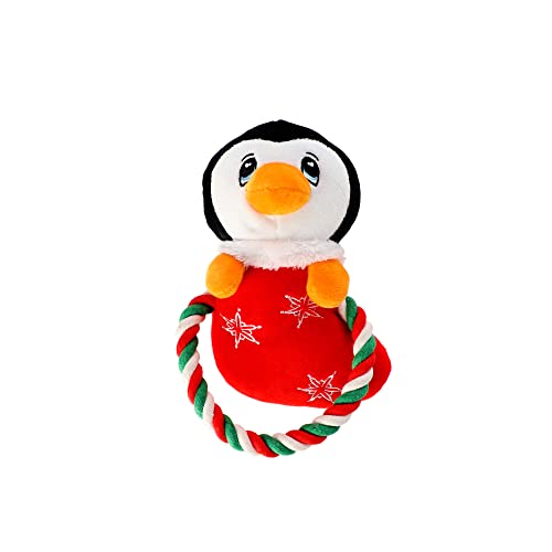 Dingo Plüsch Hundespielzeug Pinguin - LARS, 20 cm mit einem Seil, Geschenk für einen Hund Weihnachten Spielzeug mit einem Quietscher 17396 von Dingo Waldemar Rutkowski