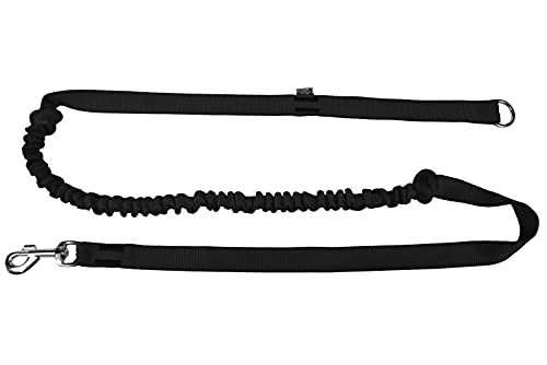 Dingo Canicross Leine mit Stoßdämpfer, 1 Griff, leicht, Zugabsorption, anbringbare Leine zum Laufen, Sport, Joggen, Training, Polyamid, handgefertigt, Schwarz 14695-2 Dingo Canicross Leine mit Stoßdämpfer, 1 Griff, leicht, Zugabsorption, anbringbare Leine zum Laufen, Sport, Joggen, Training, Polyamid, handgefertigt, Schwarz 14695-2 von Dingo Waldemar Rutkowski