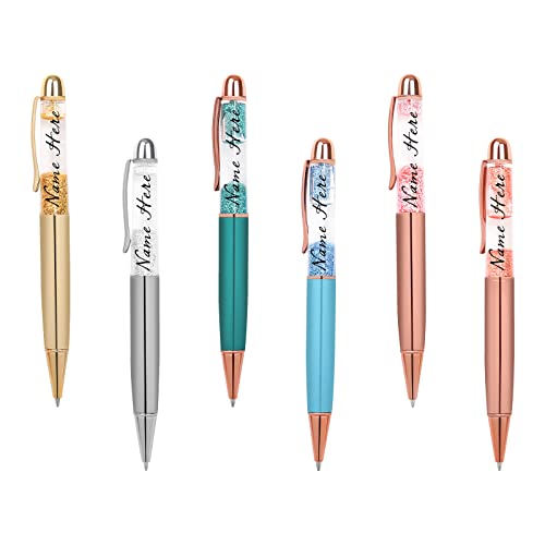 Dinikally 6PCS Personalisierter Name Glitter Multicolor Pen Stift von Dinikally