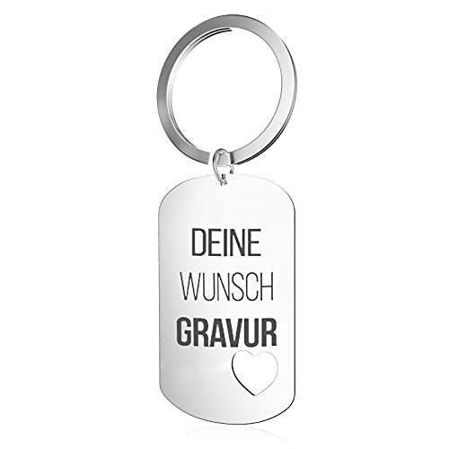 Dinikally Geschnitzter Schlüsselbund Mit Herz, Personalisierter Schlüsselbund, Valentinstaggeschenk, Muttertagsgeschenk, Geschenk Für Damen, Männer (sty1) von Dinikally