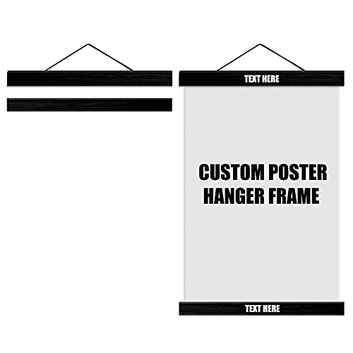 Dinikally Personalisierter Name Magnetic Poster Hanger Custom Frame FÜR Foto Picutre Canvas Artwork Art Print (Black) von Dinikally