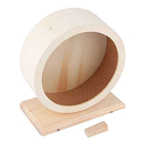 Hamster-Laufrad aus Holz, geräuschloses Ruhenest für Kleintiere, Laufrad für Hamster, Rennmäuse, Mäuse und andere Kleintiere (5,91 * 6,89 Zoll) von Dioche