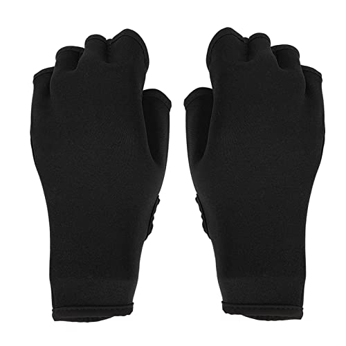 Dioche Wasserhandschuhe Slip Widerstand Neopren Material Schwimmtraining für Widerstandstraining Männer Frauen Erwachsene 8.78x6.69in Schwarz (L) von Dioche
