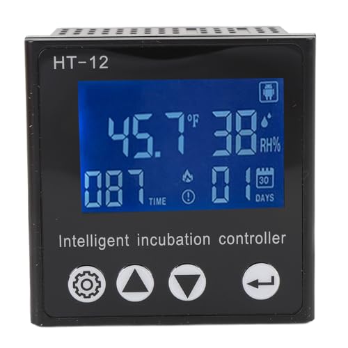 Intelligenter Inkubator-Controller mit LCD-Display, Einstellbares Temperaturkontrollmessgerät für die Zucht, Temperatur- und Luftfeuchtigkeitsregler Intelligenter Inkubator-Controller mit LCD-Display, Einstellbares Temperaturkontrollmessgerät für die Zucht, Temperatur- und Luftfeuchtigkeitsregler von Dioche