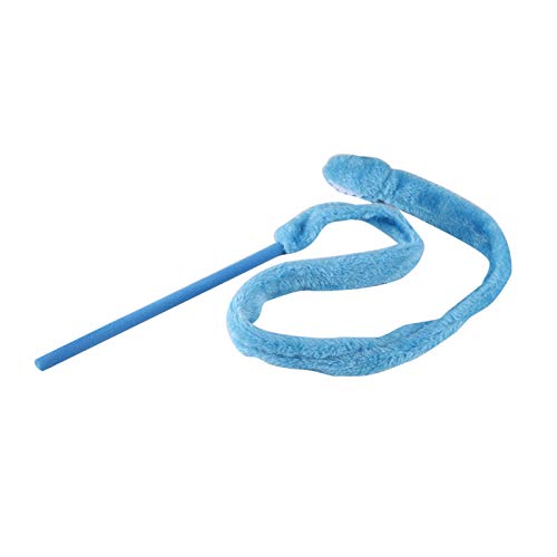 Interaktive Katzenspielzeug -Schlangenform für Kätzchenspiel - Silikonteaser für Katzen Im Lustigen Blauen Design Fördert Bewegung und Bindung (Blue) von Dioche