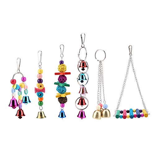 Wellens Ittich Spielzeug und Zubehör Bell Hängende 6 Stück Set Bunte Holz Metall Haustier Vogel Feeder Zubehör Schaukel Spielzeug Glocken Papagei Käfig Hängende Schaukel Spielzeug Wellens Ittich Spielzeug und Zubehör Bell Hängende 6 Stück Set Bunte Holz Metall Haustier Vogel Feeder Zubehör Schaukel Spielzeug Glocken Papagei Käfig Hängende Schaukel Spielzeug von Dioche