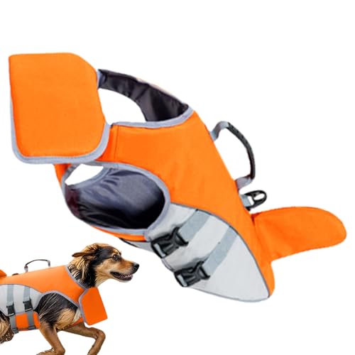 Schwimmweste Hund, Verstellbare Hunde Schwimmweste Mit Griff Und Frontauftrieb Zum Schwimmen & Bootfahren, Leicht Und Sicher Für Wassersport Für Kleine Mittlere Und Große Hunde von Dioeazh