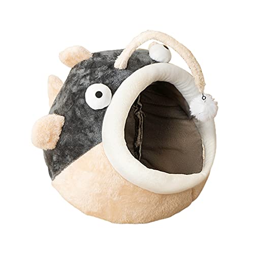 Diogeynu Haustierbett für Indoor-Katzen, kleine Hunde, warmes Bett, waschbar, Welpenzelt, Bett, Kätzchenhöhle, abnehmbares Kissen, 2 Stück Diogeynu Haustierbett für Indoor-Katzen, kleine Hunde, warmes Bett, waschbar, Welpenzelt, Bett, Kätzchenhöhle, abnehmbares Kissen, 2 Stück von Diogeynu