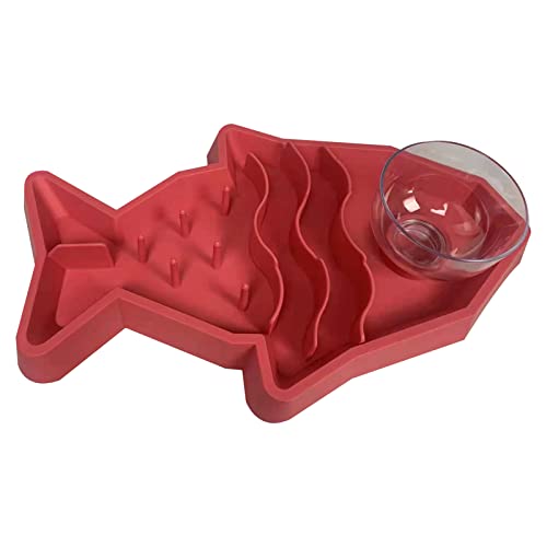 Interaktiver Futternapf für Hunde, langsames Fressen, Welpenfutter, Teller, Erstickungsdesign von Diogeynu