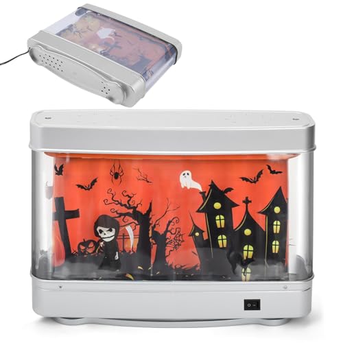 Dirfuny Künstliche Halloween-Aquarium-Lampe, dekorative Aquarium-Lampe mit beweglichem Geist, Halloween-Dekoration, künstliches Aquarium, Halloween-LED-Licht, Tischleuchte Dirfuny Künstliche Halloween-Aquarium-Lampe, dekorative Aquarium-Lampe mit beweglichem Geist, Halloween-Dekoration, künstliches Aquarium, Halloween-LED-Licht, Tischleuchte von Dirfuny
