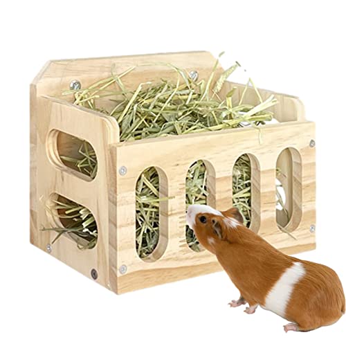 Heu-Futterstation aus für Meerschweinchen, Kaninchen, Chinchilla, Hamster. Weniger verschwendeter Heuhalter zur Heuaufbewahrung, zum Füttern von kleinen Tieren von Dirfuny