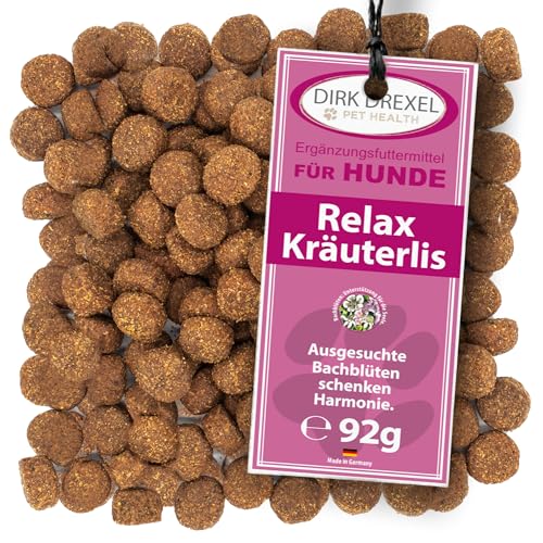 Dirk Drexel Relax Kräuterlis für Hunde 92g | Angst und Stress | mit Bachblüten | Innere Ruhe | Zur Harmonisierung | Beruhigungsmittel von Dirk Drexel