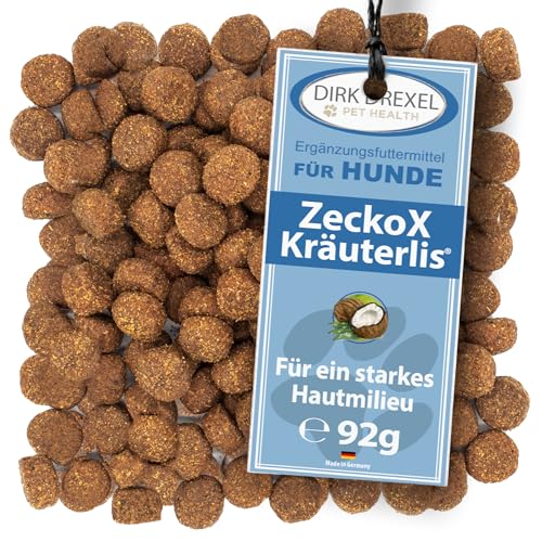 Dirk Drexel ZeckoX Kräuterlis für Hunde | Leckerlis mit Kräuterextrakten | natürliche Ernährung mit Schwarzkümmel, Kokosnuss & Karde Dirk Drexel ZeckoX Kräuterlis für Hunde | Leckerlis mit Kräuterextrakten | natürliche Ernährung mit Schwarzkümmel, Kokosnuss & Karde von Dirk Drexel