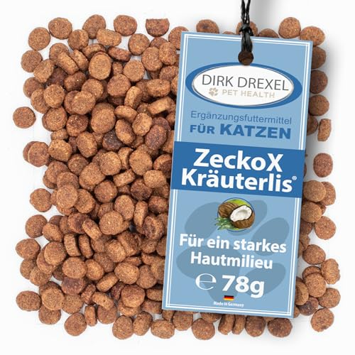 Dirk Drexel ZeckoX Kräuterlis für Katzen | Leckerlis mit Kräuterextrakten | natürliche Ernährung mit Kokosnuss & Karde 3 Monatskur von Dirk Drexel