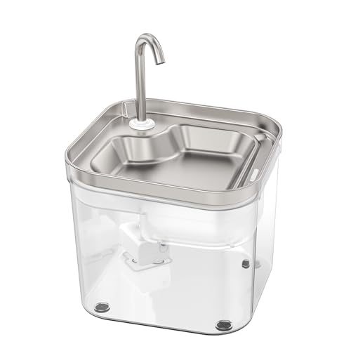 DiroPet 2,6 L Sehr Leise Katzenbrunnen für Katzen, Trinkbrunnen für Katze und Kleine Hunde, Katzentrinkbrunnen mit 2 Filters, Wasserhahn-Design, Durchsichtiger Wassertank, Wasserbrunnen für Katzen DiroPet 2,6 L Sehr Leise Katzenbrunnen für Katzen, Trinkbrunnen für Katze und Kleine Hunde, Katzentrinkbrunnen mit 2 Filters, Wasserhahn-Design, Durchsichtiger Wassertank, Wasserbrunnen für Katzen von DiroPet