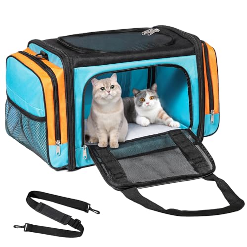 Discala Katzentragetasche Hundetrage Haustiertragetasche Katzentaschen, Blau und Orange Discala Katzentragetasche Hundetrage Haustiertragetasche Katzentaschen, Blau und Orange von Discala