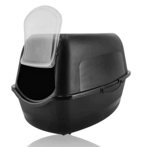 Katzentoilette mit Deckel - Geeignet für Katzen bis 15 kg I Praktische Katzentoilette I Handlicher Griff & Abnehmbarer Deckel I Umweltfreundlich von Discountershop