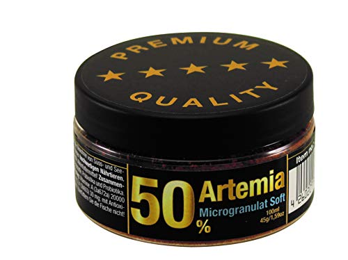 Premium Fischfutter Aquarium mit 50% Artemia [FÜR WACHSTUM & FARBENPRACHT] - sehr gut verträgliches Softgranulat [100ml] - Aquarienfischfutter, Aufzuchtfutter, Garnelenfutter von Discusfood