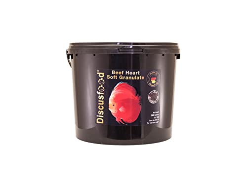 Premium Fischfutter Aquarium 2800g [FÜR WACHSTUM & FARBENPRACHT] - Beef Heart - sehr gut verträgliches Softgranulat - Aquarienfischfutter, Diskus Futter (für Fast alle Zierfische geeignet) von Discusfood