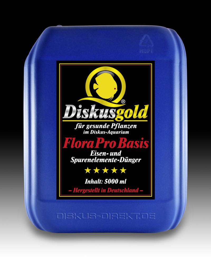 Diskusgold FloraPro Basis: Basisdünger (Eisen und Spurenelemente) für üppigen Pflanzenwuchs (5000ml) von Diskusgold