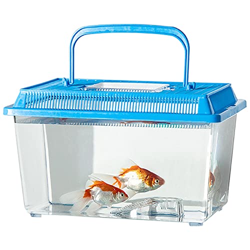Aquarium aus Kunststoff für Fische,Fisch Züchter Box für Aquarium,Aquarium Klein,Plastik Terrarium,Behälter für Kleintiere, Aquarium Terrarium, Insektenbox-Lüftungsgitter-15X 8X 13 cm (S) von Disnace