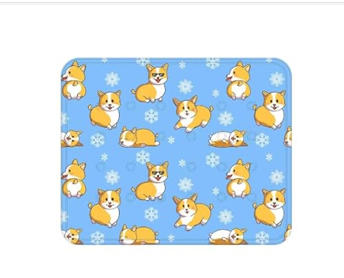 Haustier Kühlmatte Pet Kühlmatte, Kühlmatte für Hunde und Katzen, Weiche Haustier-Eisauflage Selbstkühlende Hundematte Kühldecke Katzen, für Drinnen Draußen und Auto, 50x60cm (Blau) von Disnace