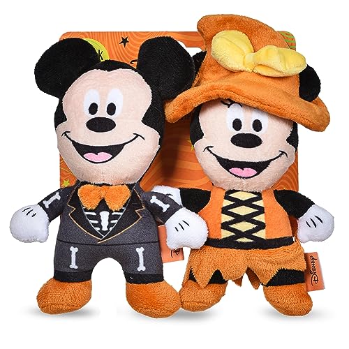 Disney for Pets 2 Stück 15,2 cm Halloween Plüsch Mickey & Minnie Mouse Spielzeug für Hunde | Mickey & Freunde Plüsch Hundespielzeug | Halloween Spielzeug für Hunde, offizielles Hundespielzeug Produkt von Disney für Haustiere von Disney for Pets