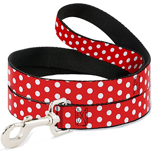 Disney Minnie Mouse Polka Dots Rot/Weiß Hund Leine 2,5 cm breit von Disney
