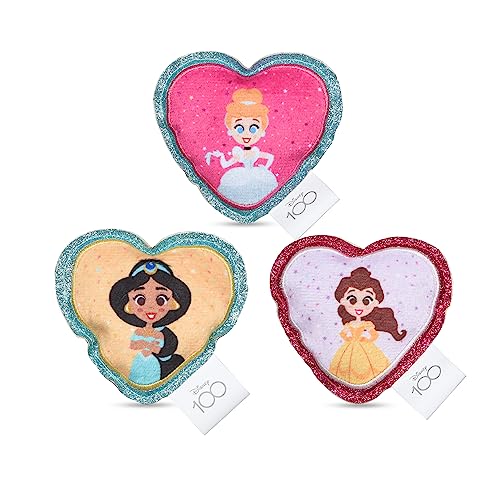 Disney for Pets 3-teiliges Prinzessinnen-Katzenspielzeug mit Katzenminze und Knistern, 10.2 cm, schimmernd, Plüschtiere für Katzen, inspiriert von Disney-Prinzessinnen-Figuren von Disney