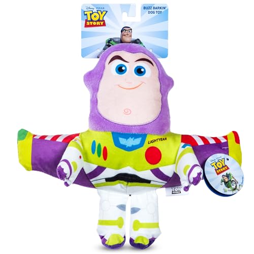 Disney for Pets Buzz Lightyear Plüsch-Hundespielzeug, Pixar Hundespielzeug, ballistischer Nylon-Plüsch mit Quietscher, 22,9 cm Disney for Pets Buzz Lightyear Plüsch-Hundespielzeug, Pixar Hundespielzeug, ballistischer Nylon-Plüsch mit Quietscher, 22,9 cm von Disney