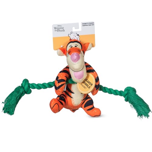 Disney for Pets Winnie Puuh Tigger Rope Haustierspielzeug | Disney Hundespielzeug | Seilspielzeug für Hunde inspiriert von Winnie Puuh mit Knistern und Quietscher, 30,5 cm Disney for Pets Winnie Puuh Tigger Rope Haustierspielzeug | Disney Hundespielzeug | Seilspielzeug für Hunde inspiriert von Winnie Puuh mit Knistern und Quietscher, 30,5 cm von Disney