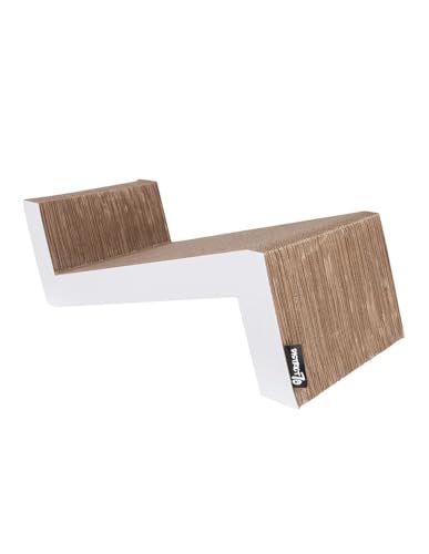 District 70-4727 - Sofa Kratzmöbel - Kratzbett aus Wellpappe - Größe S (60 x 28 x 18 cm), weiß von District 70