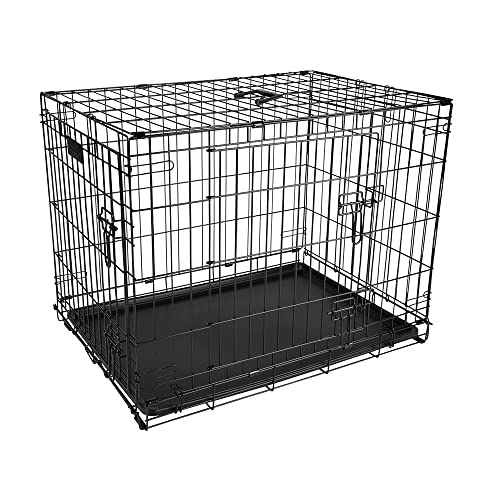 District 70 CRATE - Metalen Hondenbench - Opvouwbaar - 2-deurs Zwart - Verkrijgbaar in 5 maten - L - 93 x 62 x 68 cm von District 70