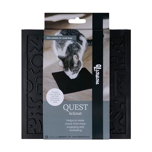 District 70 Quest Schleckmatte für Katzen - 20 x 20 cm - Dark Grey von District 70