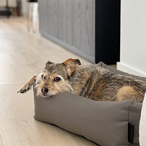 District 70 URBAN - Stoere design hondenmand - Imitatie leer - Verkrijgbaar in drie maten - Donkergrijs, Latte of Taupe - Kleur: Taupe, Maat: S - 60 x 44 x 15 cm District 70 URBAN - Stoere design hondenmand - Imitatie leer - Verkrijgbaar in drie maten - Donkergrijs, Latte of Taupe - Kleur: Taupe, Maat: S - 60 x 44 x 15 cm von District 70