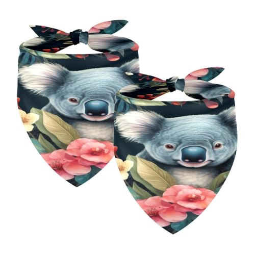 Hundehalstuch, waschbar, Dreieckstuch für Haustiere, Halstuch, Halstuch, Zubehör für kleine, mittelgroße und große Mädchen, Jungen, Welpen, Katzen, Koala, Baby, Tier, 2 Stück Hundehalstuch, waschbar, Dreieckstuch für Haustiere, Halstuch, Halstuch, Zubehör für kleine, mittelgroße und große Mädchen, Jungen, Welpen, Katzen, Koala, Baby, Tier, 2 Stück von Diusye