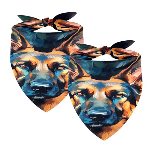 Hundehalstücher, waschbar, Dreieckstuch, Halstuch, Halstuch, Zubehör für kleine, mittelgroße und große Mädchen, Jungen, Welpen, Katzen, Schäferhunde, 2 Stück von Diusye