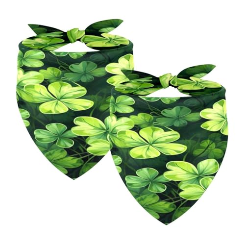 Hundehalstücher, waschbar, Dreieckstuch, Halstuch, Halstuch, Zubehör für kleine, mittelgroße und große Mädchen, Jungen, Welpen, Katzen, St. Patrick's Day, 2 Stück von Diusye