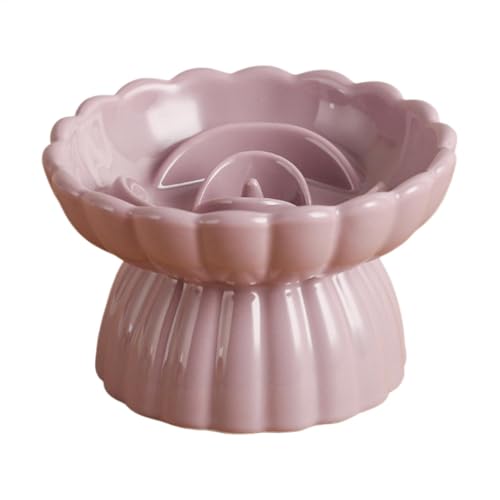 Langsam fressender Katzennapf, erhöhter Futternapf für langsames Fressen, Futternapf für Haustiere, Keramik, erhöht, rutschfestes Design, Weiß/Lila/Rosa, 8,5 cm, für kleine und mittelgroße Haustiere Langsam fressender Katzennapf, erhöhter Futternapf für langsames Fressen, Futternapf für Haustiere, Keramik, erhöht, rutschfestes Design, Weiß/Lila/Rosa, 8,5 cm, für kleine und mittelgroße Haustiere von Diuyzoc