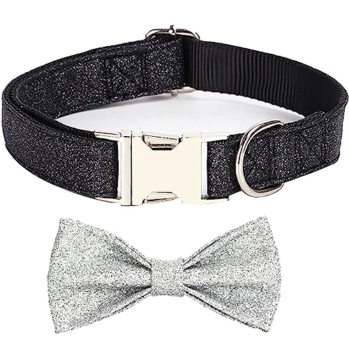 Modisches Hundehalsband mit Fliege, verstellbar, bequem, langlebig, mit Metallschnalle, 4. Juli, weiche Haustier-Halsbänder für kleine, mittelgroße und große Hunde (Schwarz, Größe S: 1,5 x 40 cm) Modisches Hundehalsband mit Fliege, verstellbar, bequem, langlebig, mit Metallschnalle, 4. Juli, weiche Haustier-Halsbänder für kleine, mittelgroße und große Hunde (Schwarz, Größe S: 1,5 x 40 cm) von Dixacyer